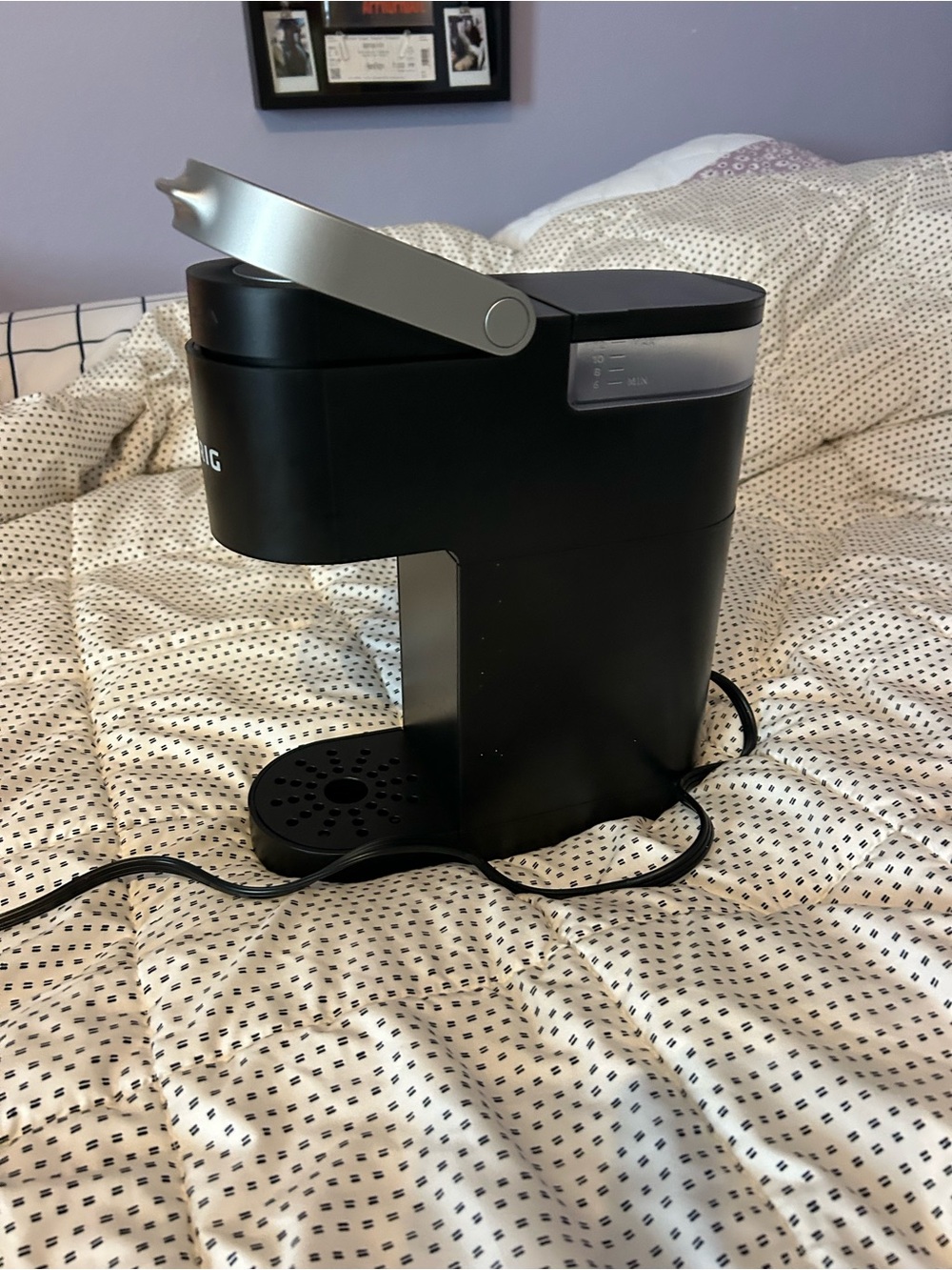 Keurig Single-Serve Coffee Maker in Black with Silver Handle